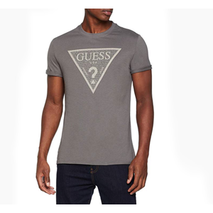 Guess pánské tričko šedé tričko Logo - XXL (TXDG)